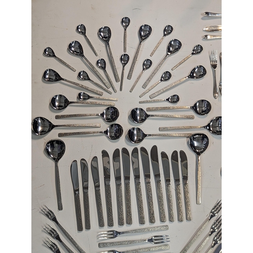 174 - A set of Viners Studio vintage cutlery and flatware along with a set of six commemorative knives, ap... 