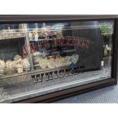 179 - A modern Jack Daniel's whiskey advertising mirror, 72 cm wide Location:RWF