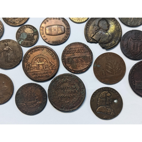 186 - A mixed quantity of 18th/19th century tokens to include 1794 Dublin, 'For The Honor and Use of Trade... 