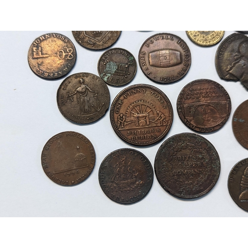 186 - A mixed quantity of 18th/19th century tokens to include 1794 Dublin, 'For The Honor and Use of Trade... 