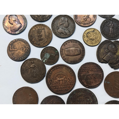 186 - A mixed quantity of 18th/19th century tokens to include 1794 Dublin, 'For The Honor and Use of Trade... 