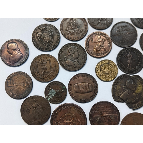 186 - A mixed quantity of 18th/19th century tokens to include 1794 Dublin, 'For The Honor and Use of Trade... 