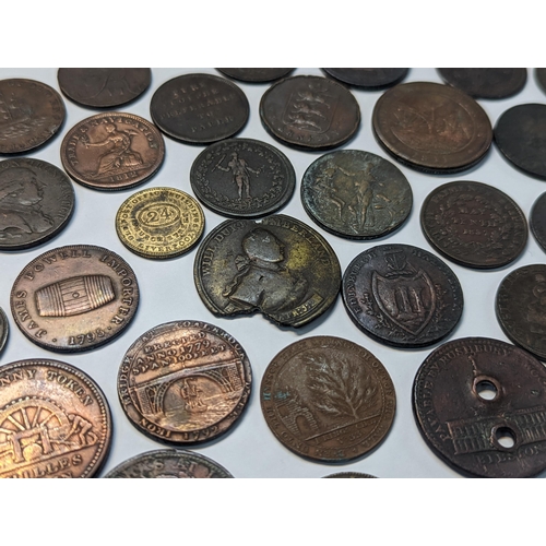 186 - A mixed quantity of 18th/19th century tokens to include 1794 Dublin, 'For The Honor and Use of Trade... 