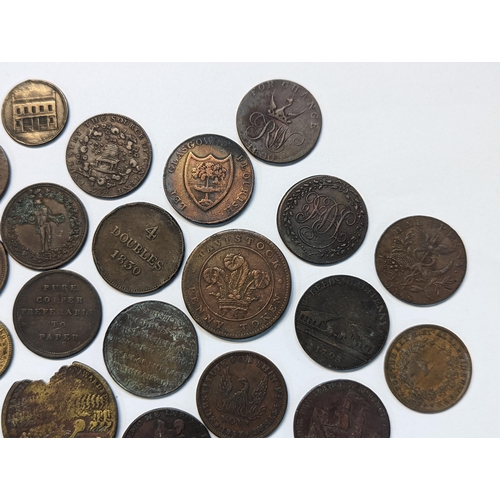 186 - A mixed quantity of 18th/19th century tokens to include 1794 Dublin, 'For The Honor and Use of Trade... 