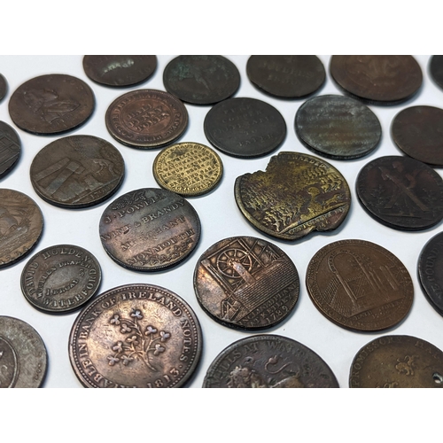 186 - A mixed quantity of 18th/19th century tokens to include 1794 Dublin, 'For The Honor and Use of Trade... 