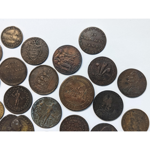 186 - A mixed quantity of 18th/19th century tokens to include 1794 Dublin, 'For The Honor and Use of Trade... 