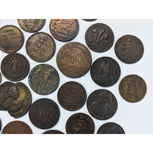 186 - A mixed quantity of 18th/19th century tokens to include 1794 Dublin, 'For The Honor and Use of Trade... 