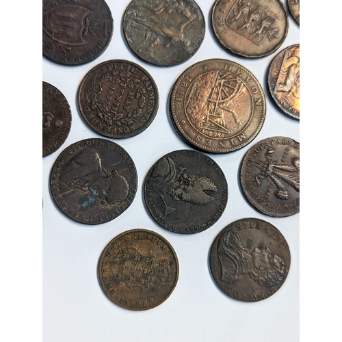 186 - A mixed quantity of 18th/19th century tokens to include 1794 Dublin, 'For The Honor and Use of Trade... 