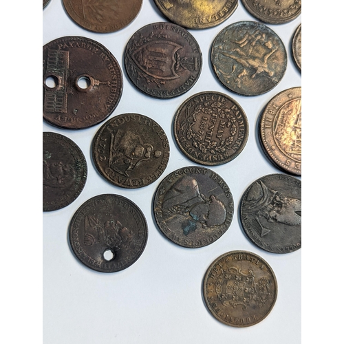 186 - A mixed quantity of 18th/19th century tokens to include 1794 Dublin, 'For The Honor and Use of Trade... 