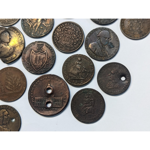 186 - A mixed quantity of 18th/19th century tokens to include 1794 Dublin, 'For The Honor and Use of Trade... 