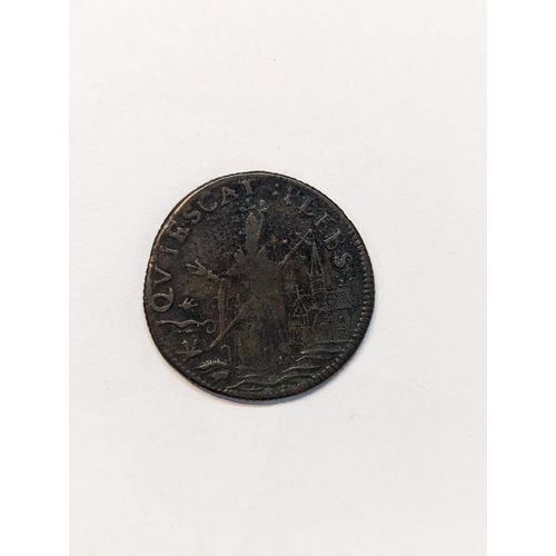 187 - Ireland - Charles II (1660-1685) St Patrick coinage, Farthing, Floreat Rex, King David playing the h... 