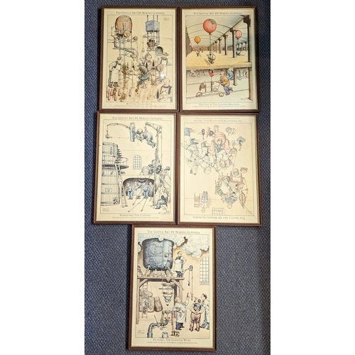 36 - A group of eleven framed and glazed prints entitled The Gentle Art of Making Guinness' humorous prin... 