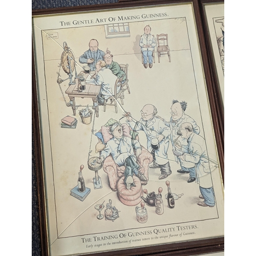 36 - A group of eleven framed and glazed prints entitled The Gentle Art of Making Guinness' humorous prin... 