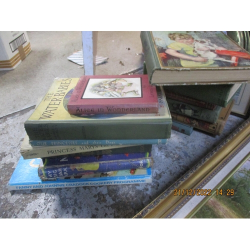 488 - A mixed lot to include books, Alice in Wonderland by Lewis Carroll, the Water Babies by Harry G Thea... 