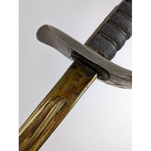 489 - An 1897 pattern officers infantry sword with Queen Victoria's cypher
Location:RWF