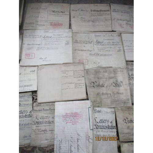 103 - A box of 19th century mortgage and conveyancing documents mainly pertaining to the Yorkshire region ... 