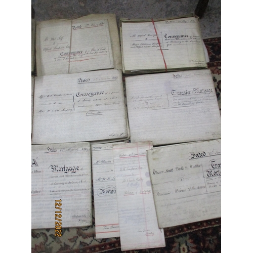 104 - A box of 19th century mortgage and conveyancing documents, mainly pertaining to the Country of York ... 