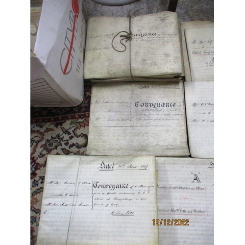 104 - A box of 19th century mortgage and conveyancing documents, mainly pertaining to the Country of York ... 