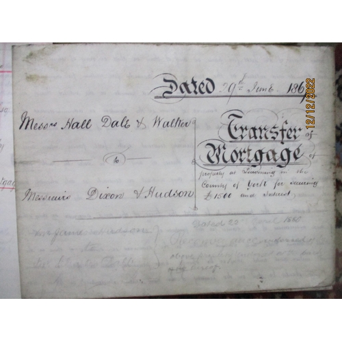 104 - A box of 19th century mortgage and conveyancing documents, mainly pertaining to the Country of York ... 