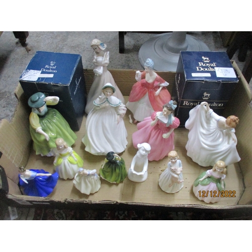 111 - A group of Royal Doulton lady figurines, two boxed to include Buttercup HN2309, Dreaming from the Re... 