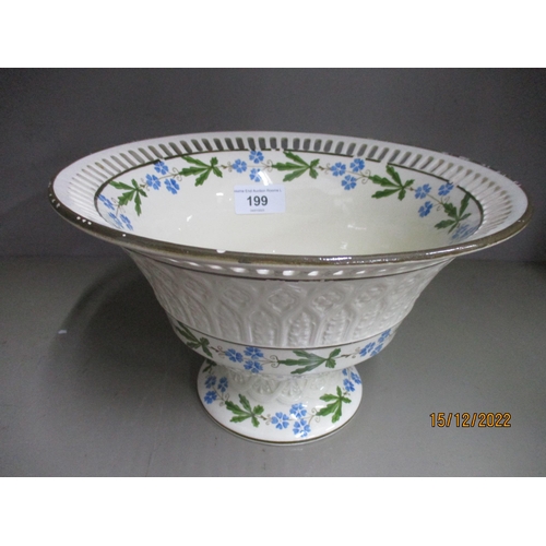 199 - A Wedgwood Pottery for James Powell & Sons, Whitefriars glasswork, creamware pottery footed bowl dec... 