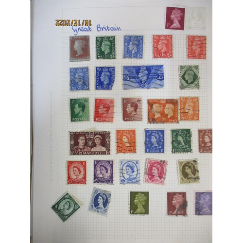 215 - An early 20th century Triumph Stamp album containing mounted world stamps including China, Straits S... 