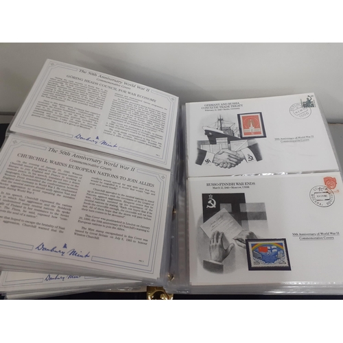 507 - A Danbury Mint folder of The 50th Anniversary WWII commemorative stamps covers
Location: BWR