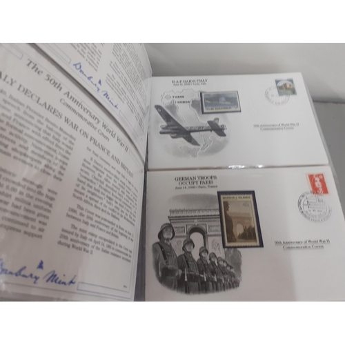 507 - A Danbury Mint folder of The 50th Anniversary WWII commemorative stamps covers
Location: BWR