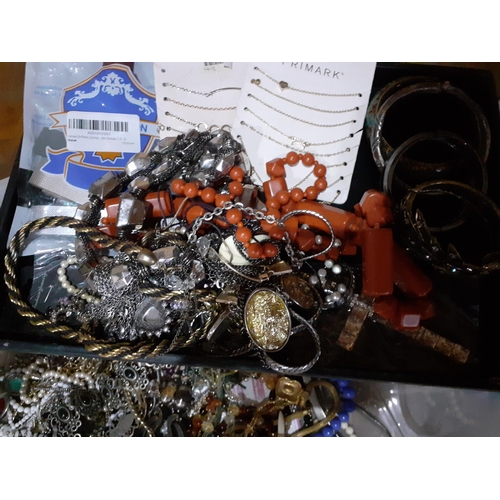 536 - A large quantity of costume jewellery to include a Lorus gents watch and blazer buttons Location: A1... 