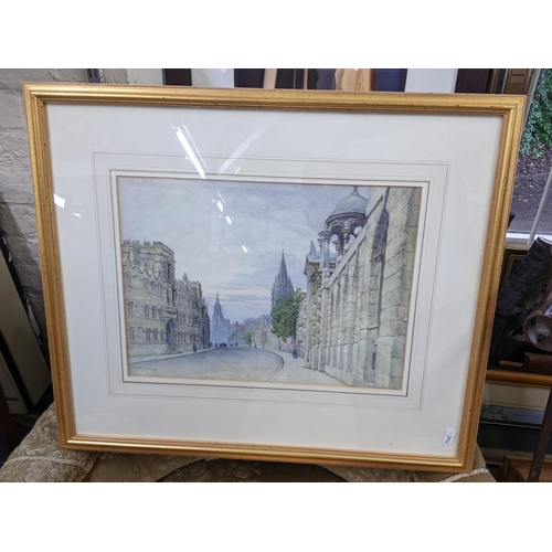 543 - Frances Drummond - watercolour entitled 'The Highstreet Oxford', 38cm x 27cm framed
Location: LWM