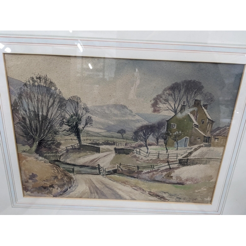 544 - Alec Wright - two watercolours to include one depicting Roseberry Topping, North Yorkshire
Location:... 