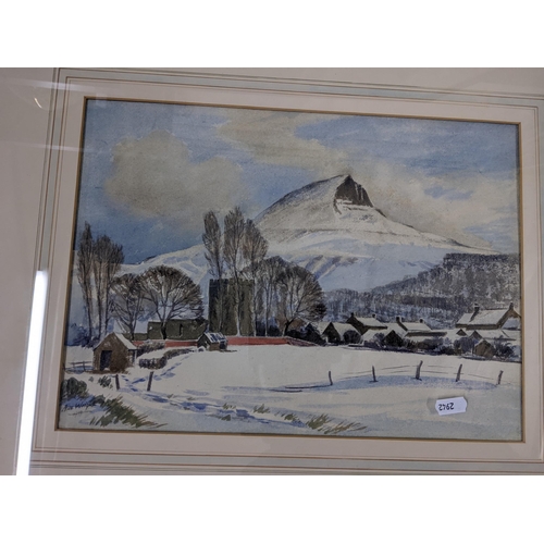 544 - Alec Wright - two watercolours to include one depicting Roseberry Topping, North Yorkshire
Location:... 