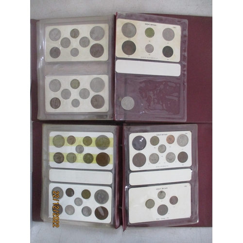 580 - Two albums of George VI and Elizabeth II coin sets from 1937 to 1967, an unbroken run Location: TABL... 