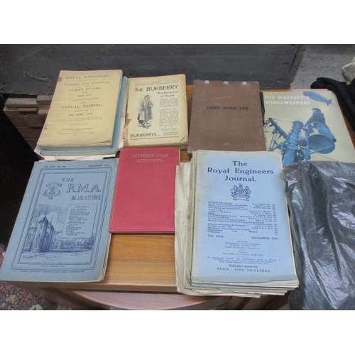 88 - A mixed lot of military interest to include a large number of The Royal Engineers journal, Officer's... 