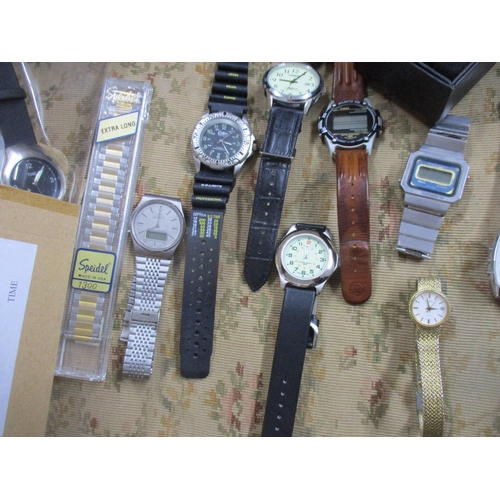 95 - A group of modern quartz wristwatches to include a boxed Aviator series watch HMO Perpetual time wat... 