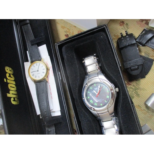 95 - A group of modern quartz wristwatches to include a boxed Aviator series watch HMO Perpetual time wat... 