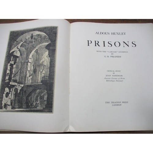 442 - Mixed books to include Prisons by Aldous Huxley with Carceri etchings by G.B. Piranesi, Trianon Pres... 