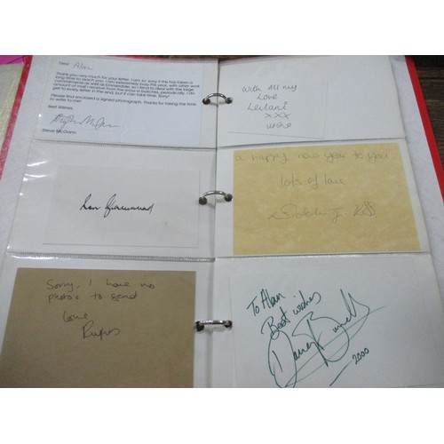 69 - An album of celebrity, TV and sport stars autographs to include Wayne Sleep, Jane Asher, Emmerdale c... 