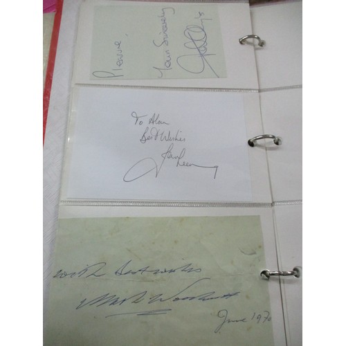 69 - An album of celebrity, TV and sport stars autographs to include Wayne Sleep, Jane Asher, Emmerdale c... 