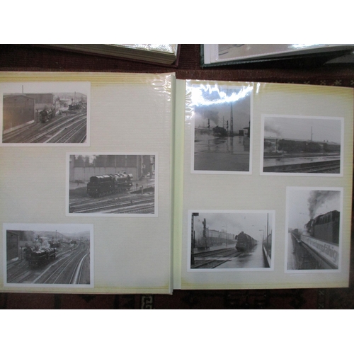 116 - Five albums containing photographs of London Buses, Trains, and Aircraft, postcards of the Royal Fam... 