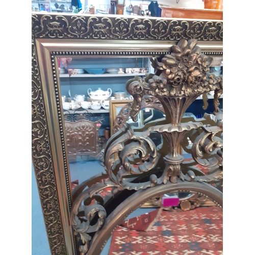 160 - A large gold framed mirror together with a reproduction mirror with neo classical scrolls
Location: ... 