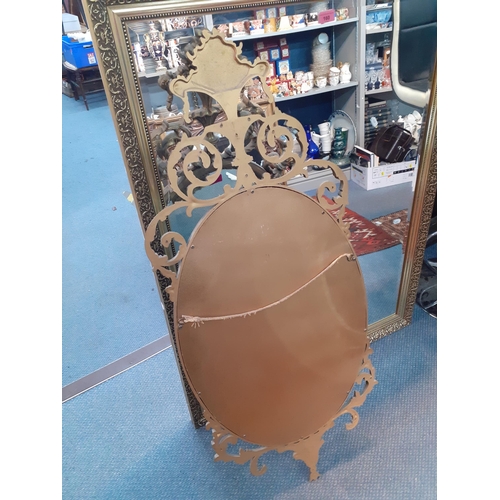 160 - A large gold framed mirror together with a reproduction mirror with neo classical scrolls
Location: ... 