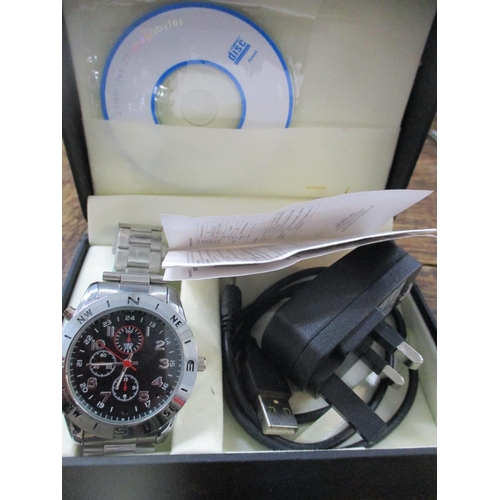 53 - A boxed digital video watch, a Watch Time watch, an Eton quartz watch, a copy of a Breitling Chronom... 