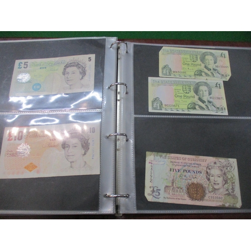 98 - An album of British banknotes to include 10-shilling notes, £1 notes, various dates, £5 and £10 note... 