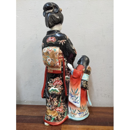 134 - A large Japanese Meiji satsuma model of a Geisha and young girl, 37cm h A/F
Location:LAB