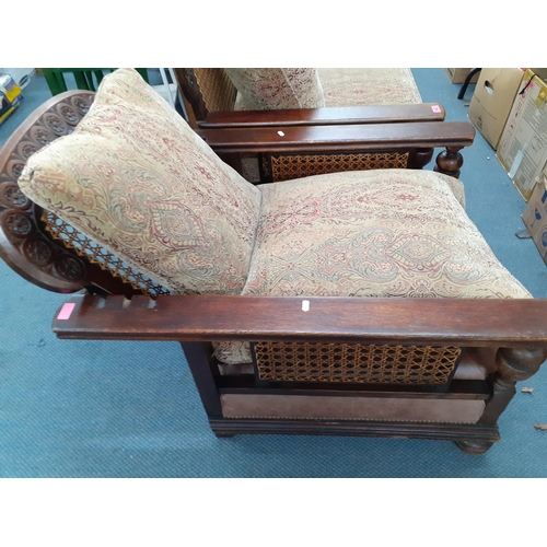 168 - An early 20th century oak Berger sofa and a matching armchair
Location:A3B