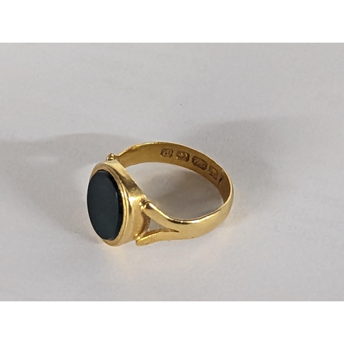 651 - A Victorian 22ct gold signet ring, hallmarked Birmingham 1864, 4.6g, Location: CAB3