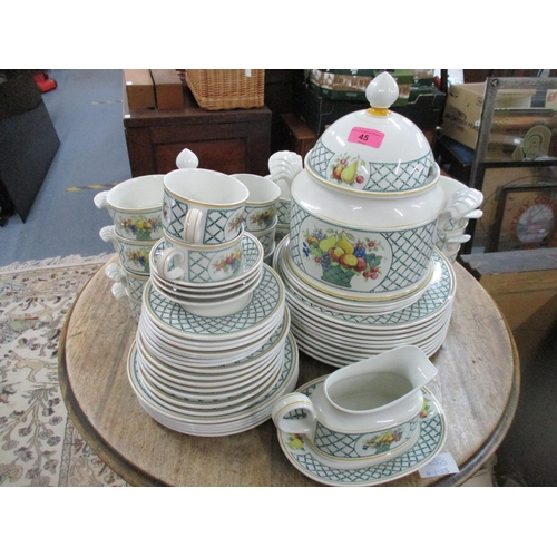 45 - A Villeroy & Boch Basket pattern part dinner service comprising approximately 61 pieces Location:A1F