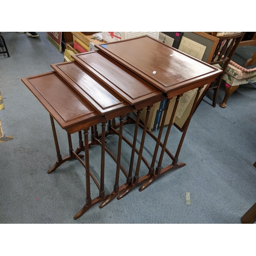 278 - A reproduction mahogany nest of four tables, largest 70cm h x 56cm w
Location: A1F
