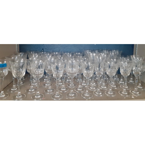 280 - A suite of modern table glassware with cut vertical lines together with a quantity of C. Best contem... 